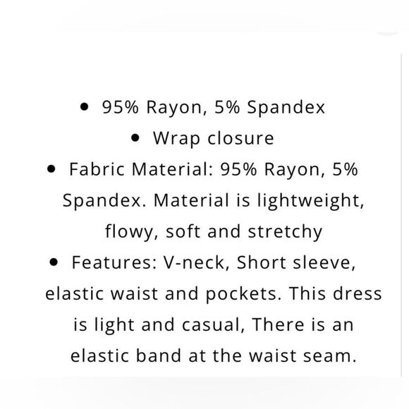 DB MOON Women Casual Short Sleeve Dresses Empire Waist Dress Pockets NWT Large - Picture 8 of 14